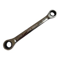 长鹿工具 镜面双头梅花棘轮扳手17-19mm 1支