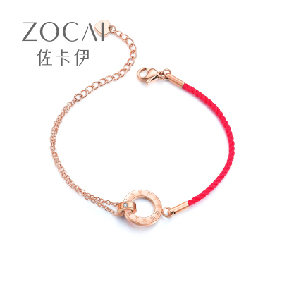 佐卡伊时光钻石手链双环扣钻石手链S00782时光双环钻石手链