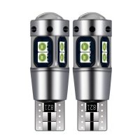 金电石 示宽灯改装汽车led透镜t10灯泡超高亮车外灯日行灯行车灯插泡安装 个