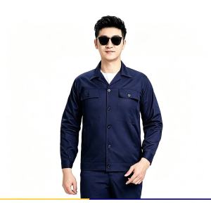 路安保夏季长袖工作服6682薄款透气劳保服套