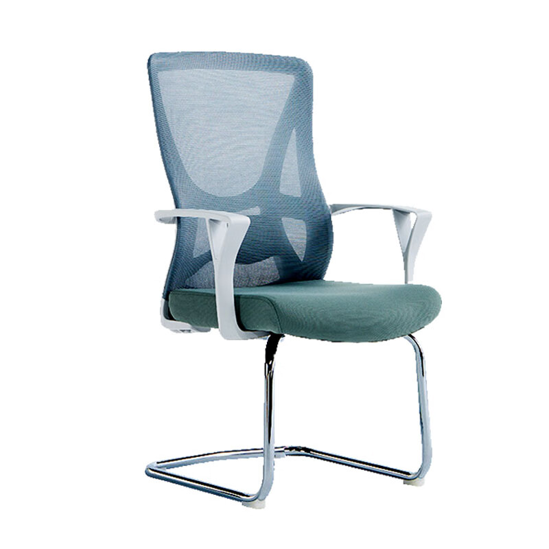 晋舰 办公椅子电脑椅职员培训会议人体工学椅家用书房学习椅灰色弓形脚