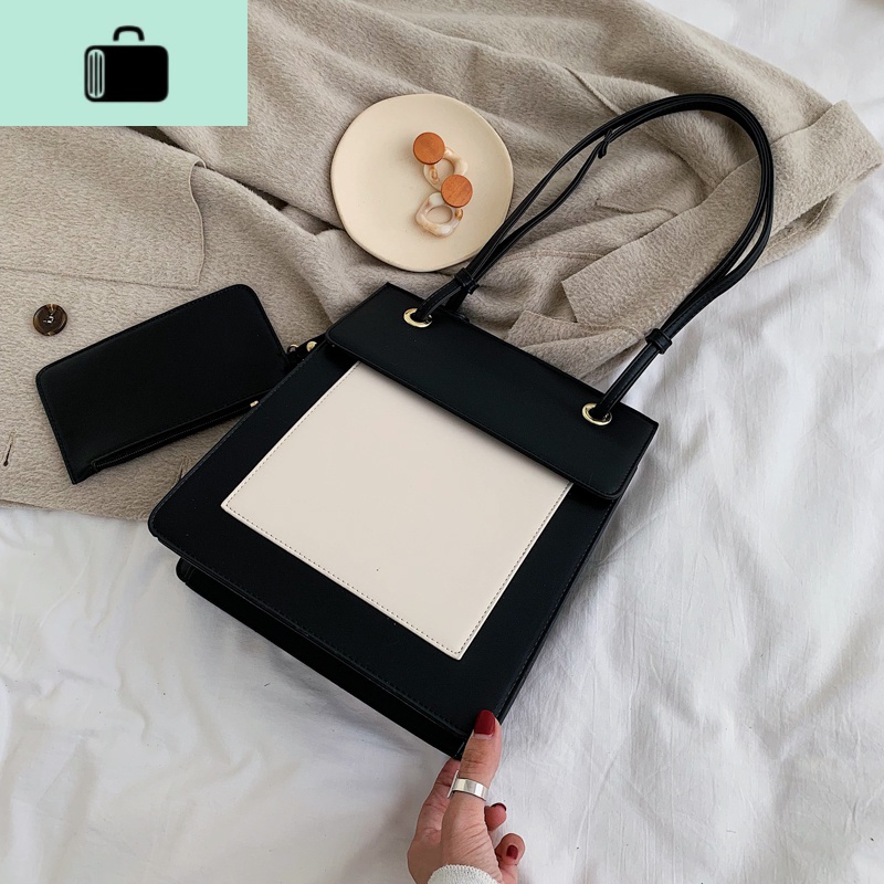 大包包韩版ulzzang女包新款2019流行洋气单肩包大容量女托特包潮NEW LAKE女士单肩包