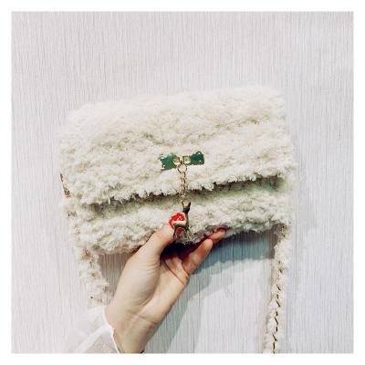 NEWLAKE手工编织包包diy成品斜跨包自制手织包针织抖音同款制作绒绒女包女斜挎包