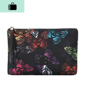 原创设计韩版手包 新款蝴蝶图案手拿包 潮流尚男女手拿包信封包潮NEW LAKE 黑色男士手拿包 黑色