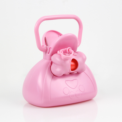 宠百思（PETBEST）狗狗拾便器外出便携拾便器拾便袋粉色