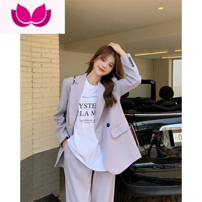 七斓大码梨形身材穿搭西装套装2023秋季新款女高级感炸街外套阔腿裤