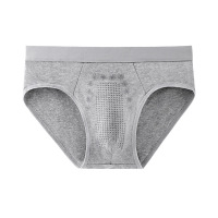 男士三角内裤厂家贴牌定制纯绵透气男生中腰短裤涂点三角内裤