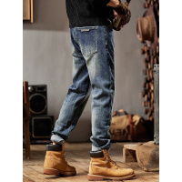 新塘牛仔裤男高端复古经典直筒裤男款简约易搭休闲裤男士