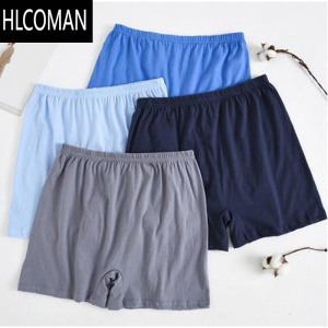 HLCOMAN高腰棉肥佬平角裤衩中老年人宽松短裤头加肥加大码爸爸男士内裤