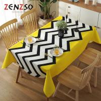 家柏饰(CORATED)北欧Ins风家用加厚棉麻布艺正长方形生日化妆台面餐桌布波浪菱形