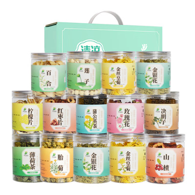 伊佳尚品 花草茶清凉礼盒(14罐) 1140g/盒