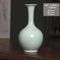 景德镇陶瓷器 颜色釉冰裂纹白色花瓶现代时尚 工艺品 家居摆设件 三维工匠 蓝色摆件