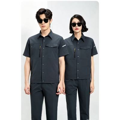 路安保 夏季短袖工作服YJ505吸湿排汗速干套