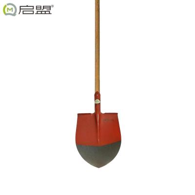 启盟 铁锹带锹柄大号尖头锹30cm QM-80073\把