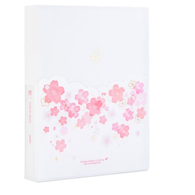 得力72644 樱花系列文件夹整理袋 / 60页资料册(红)(1个)(定制)