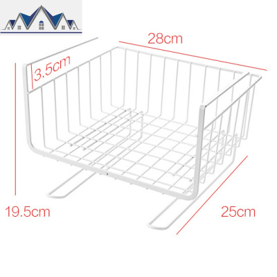 厨房用品置物架橱柜下免打孔收纳架悬空挂架整理储物架家用大全 三维工匠