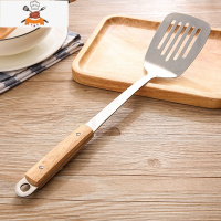 木柄不锈钢锅铲套装防烫炒菜铲子厨具漏勺汤勺勺子家用炊具火锅 敬平 木柄煎铲