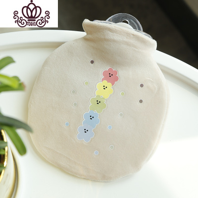 封后可爱圆形毛绒热水袋敷暖肚子注水小号迷你随身暖水袋女学生暖手宝