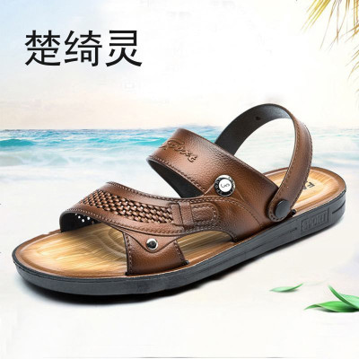 楚绮灵凉鞋男镂空透气新款男士夏季休闲两用拖鞋防滑沙滩户外凉鞋男