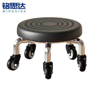 铭思达矮凳带滑轮个