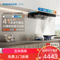 老板(Robam)油烟机 欧式顶吸烟灶联动双腔变频大吸力油烟机28风量智能油烟机 双子星E2P