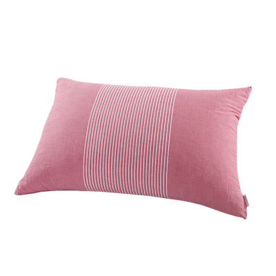 被窝窝日系棉麻羽丝绒单人枕芯柔软枕头