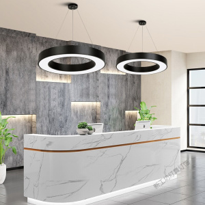 苏宁放心购 办公室吊灯led圆形吊线灯商场店铺超市商用现代简约吸吊两用前台异形吊线灯饭厅吧台写字楼拼接灯 空心圆-直径 默认颜色