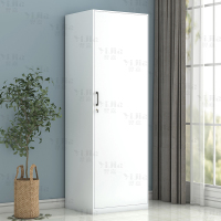 翌嘉 阳台柜单门衣柜钢制储物柜铁皮柜 白色单门衣柜600mm宽