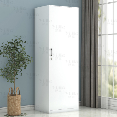 翌嘉 阳台柜单门衣柜钢制储物柜铁皮柜 白色单门衣柜600mm宽