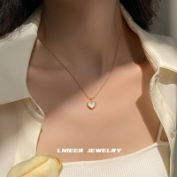 日韩红色爱心吊坠钛钢项链双面桃心ins心形吊坠百搭通勤锁骨链送女朋友老婆情人节七夕生日礼物