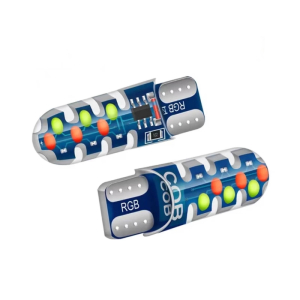 亿维顿 汽车货车改装示宽灯T10汽车LED七彩插泡爆闪防水硅胶摩托车灯 个