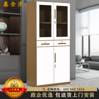 鑫金虎 文件柜办公柜钢制铁皮柜资料柜档案柜储物拆装中二斗文件柜