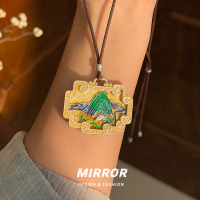 999纯银千里江山项链女锁骨链创意轻奢时尚民族风新约22g BCX5582送女朋友老婆情人节七夕生日礼物