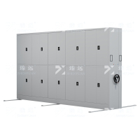 臻远ZY-MJJA-12 电动密集架移动档案柜钢制轨道密集柜 通双节 一列五组