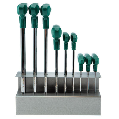 世达(SATA)工具 9件T型球头内六角扳手组套 09117