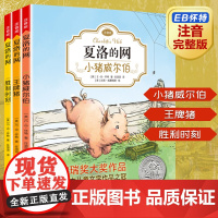 全套3册EB怀特经典三部曲夏洛的网小学三年级读课外书注音版纽伯瑞大奖作品世界儿童文学名著一二年级6-9-10岁带拼音夏洛
