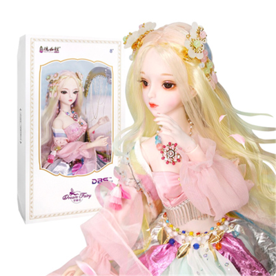 德必胜3分娃梦童话系列桃花夭夭BJD关节可动60CM动漫人偶女生浪漫生日节日礼物盒装送女宝闺蜜可DIY服饰妆容