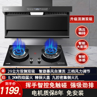志高(CHIGO)F817+F216A顶侧双吸式自动清洗家用双电机抽烟机燃气灶具烟灶套餐(天然气)