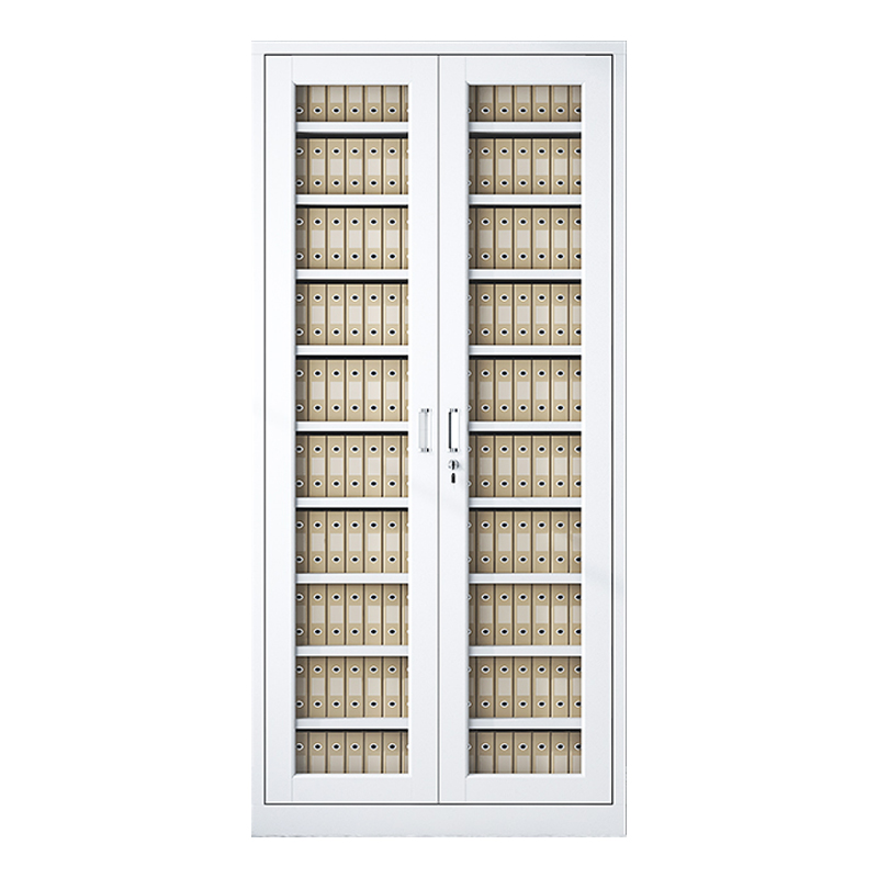 湘渭收纳柜财务档案柜资料柜加厚文件柜办公室带锁铁皮柜通玻柜十层