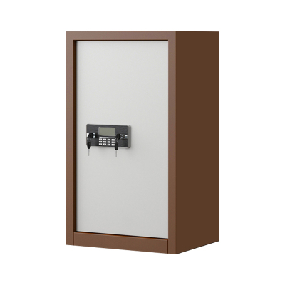 缑氏指纹电子保密柜钢制密码文件柜档案柜矮柜资料柜办公柜单门咖白:电子锁