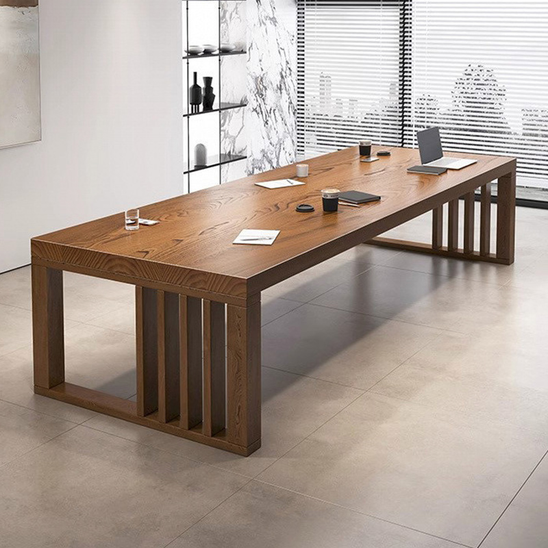 质凡实木会议桌洽谈培训大型办公桌3800*1200*750mm/张