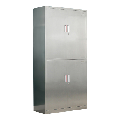 正斌不锈钢文件柜档案柜资料柜器械柜储物柜仪器柜304全不锈钢通双节柜