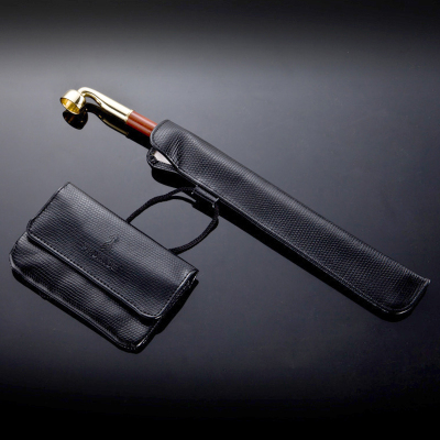 百诚旱烟杆老式烟枪传统长烟杆两用复古旱烟袋铜头檀木烟斗丝清洗型过滤芯烟嘴男士礼品