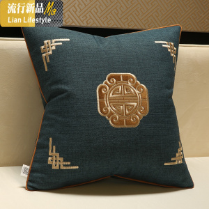 新中式抱枕客厅沙发靠背床头靠包古典大号靠枕不含芯腰枕靠垫坐垫 三维工匠