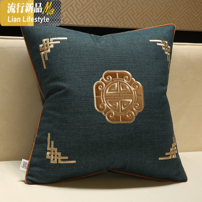 新中式抱枕客厅沙发靠背床头靠包古典大号靠枕不含芯腰枕靠垫坐垫 三维工匠