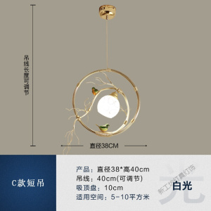 苏宁放心购 小鸟巢吊灯个性餐厅灯创意后现代简约吧台楼梯过道灯时尚阳台灯具