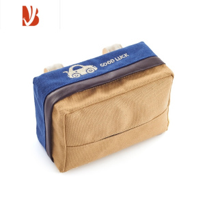 三维工匠创意抽纸盒挂式车载纸巾盒套车用遮阳板抽纸盒车内多汽车用品 蓝色 天窗纸巾包