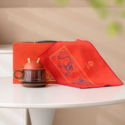 苏氏陶瓷(SUSHI CERAMICS)描金万事兴龙茶隔杯水杯办公杯