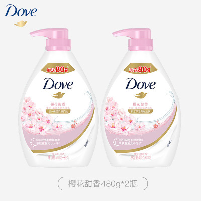 多芬深层营润美肤沐浴乳滋养肌肤留香润肤樱花甜香沐浴露 [樱花甜香]480g*2瓶