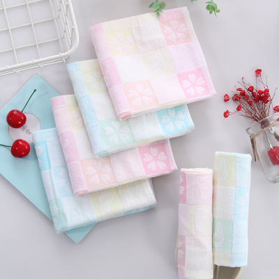 图强4条装纯棉纱布方巾新生婴儿宝宝柔软口水巾薄手帕洗脸小毛巾混色4条装25*25cm